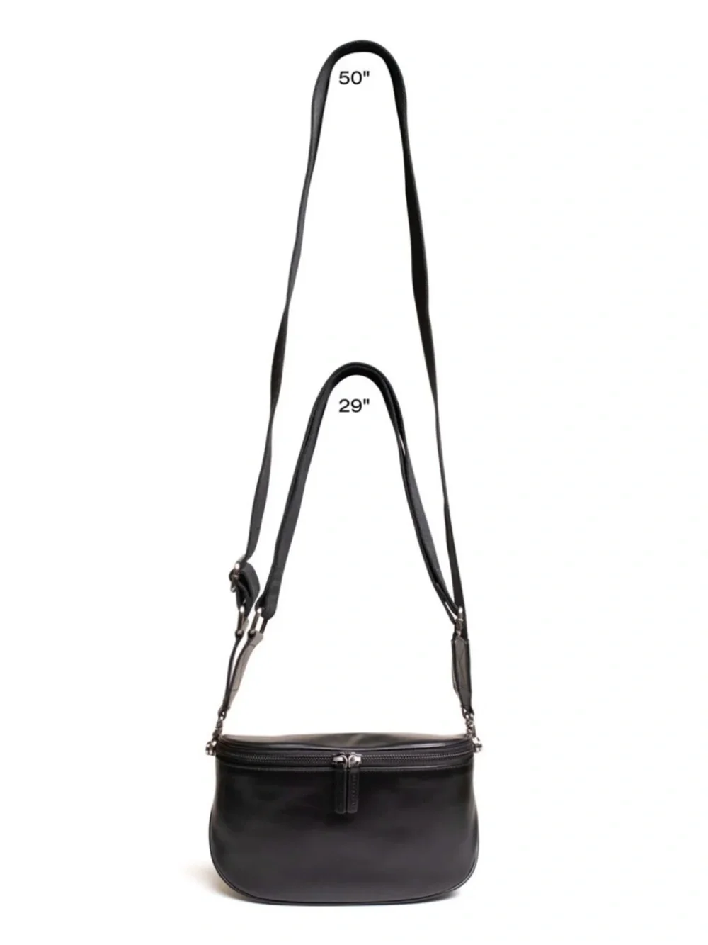 Andar The Waymaker Full Size Leather Crossbody Black Luxe Minimalist Bag - Picture 16 of 16